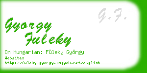 gyorgy fuleky business card