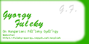 gyorgy fuleky business card